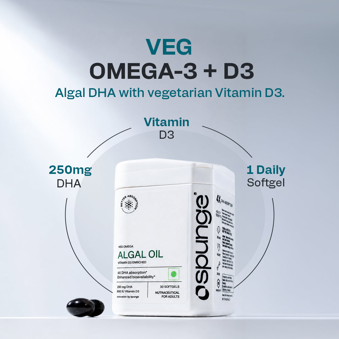 Veg Omega Algal Oil Vitamin D3 Enriched