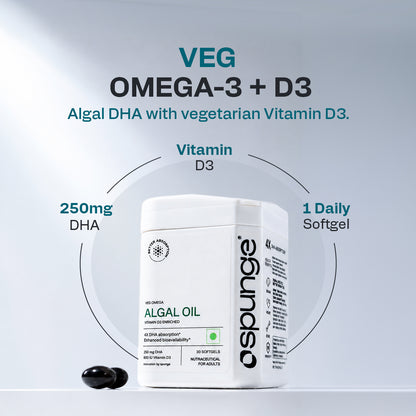 Veg Omega Algal Oil Vitamin D3 Enriched