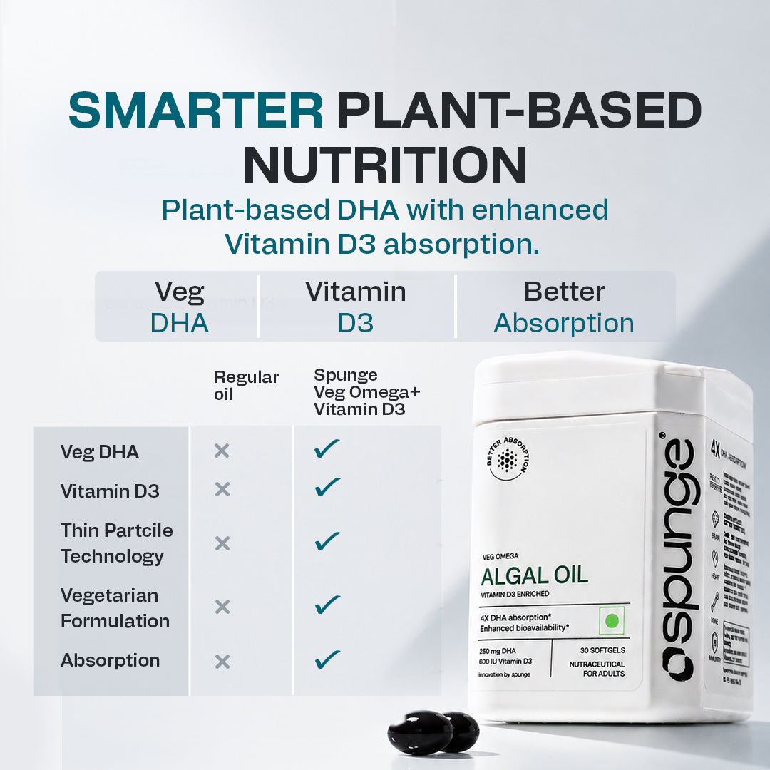 Veg Omega Algal Oil Vitamin D3 Enriched
